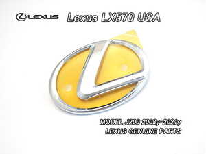 ランクルJ200/LEXUS/レクサスLX570純正USエンブレム-エンジンカバーLマーク79×56mm/USDM北米仕様3UR-FEランドクルーザー小ミニサイズUSA