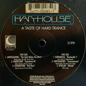 V.A / Hardfloor / Barbarella - A Taste Of Hard Trance 90sテクノ・アシッド