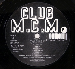 Club M.C.M.(K Alexi) - Pump It Like This 90sシカゴ・ハウス・テクノ