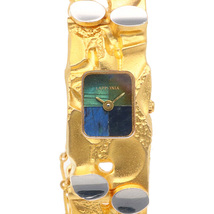 ラポーニア 腕時計 時計 18金 K18イエローゴールド クオーツ レディース 1年保証 LAPPONIA 中古_画像1