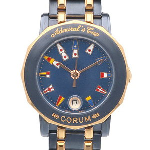  Corum Admiral z cup wristwatch clock stainless steel 39.130.34 V585 quarts lady's 1 year guarantee CORUM used 