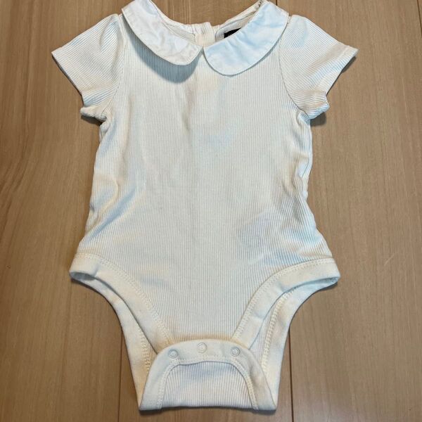 GAP ロンパース 70cm 白 ベビー ボディスーツ 半袖 ギャップ ベビー服 babyGap