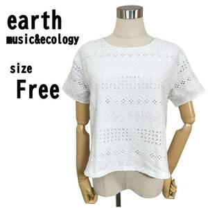 【F】earth music&ecology レディース ホワイト トップス