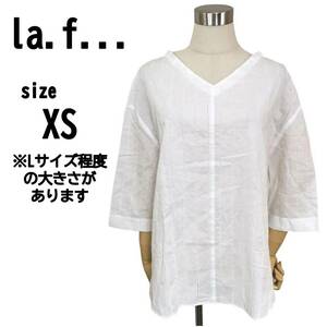 【XS】la.f... ラエフ レディーストップス 薄手 ゆったり ホワイト