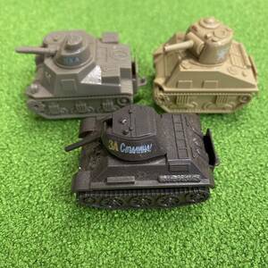 S905【3点セット】コンバットチョロQ T-34 / M-4 SHERMAN U.S. TANK / M-3 LEE U.S. TANK 長期保管品 現状品