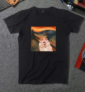 半袖Tシャツ　ムンクの叫び　ハムスター