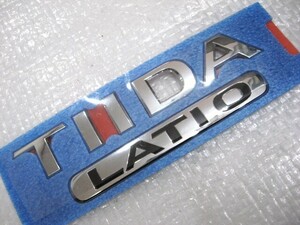 ★希少 ティーダ ラティオ TIIDA LATIO SC11? ダットサン 日産 ロゴ 取付型式不明 シルバーエンブレム 新品 2点 旧車