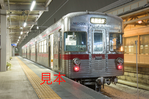 鉄道写真データ（JPEG）、00938827、3500系（3503）N3編成（降雪）、長野電鉄長野線、湯田中駅、2018.01.02、（7360×4912）