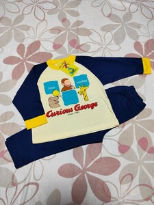 ◆新品タグ付き◆キュリアス　ジョージ　長袖パジャマ　１２０cm◆Curious George ルームウエア パジャマ 綿100%