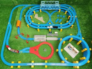  Plarail layout large iron . station U Turn rail 2 step tower Tomica 