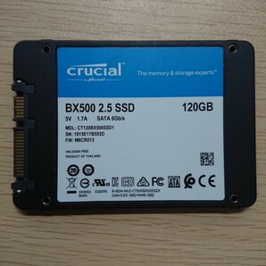 Crucial BX500 2.5インチ 7mm SATA SSD 120GB 中古動作品の画像1