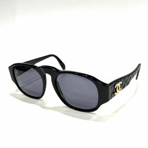  beautiful goods CHANEL Chanel here Mark matelasse sunglasses 0005 10 plastic black × Gold lady's exclusive use sack BOX attaching free shipping 