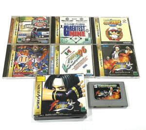 SEGASATURN セガサターン ゲームソフト おまとめ6点 実況パワフルプロ野球95開幕版 サターンボンバーマン キングオブファイターズ95他