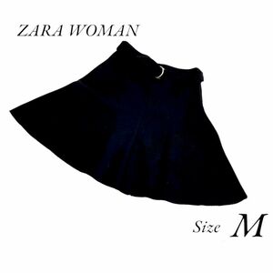 ZARA WOMAN　ザラウーマン　膝丈スカート　フレア　ブラック