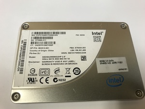 ★中古動作品★2.5 ノート用SSD Intel SSD 80GB　SATA 内臓SSD★送料無料★初期保障あり