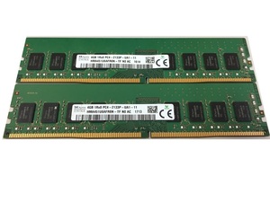 ★中古品★デスクトップ用メモリ SKHYNIX PC4-2133P DDR4 4GB 2枚セット　計8GB ★送料無料★１か月保証