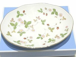 未使用品 WEDGWOOD ウェッジウッド オーバルプレート ◇ ワイルドストロベリー 食器 陶磁器 WILD STRAWBERRY ▼ 6E