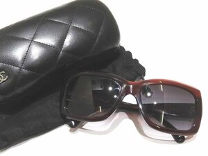 CHANEL Chanel plastic frame sunglasses bordeaux series turtle rear * 5249 c539/S6 lady's full rim accessory small articles Voto00/6E
