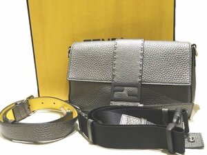 極美品 FENDI フェンディ バゲット フォーメン 2WAY ショルダーバッグ ☆ メンズ レザー ボディバッグ 7VA472 A91Q F049A ▼ ヨヨフト00/6E