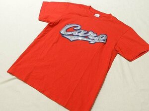 送料無料 美品 1/ Carp スパンコール ロゴ 半袖 Tシャツ サイズS ◆ レッド トップス Printstar プリントスター 広島東洋カープ ▼マ10/6E