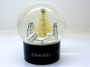 2番 シャネル スノードーム ■ ノベルティ クリスマスツリー ホワイト インテリア 置物 非売品 CHANEL □6E ム100