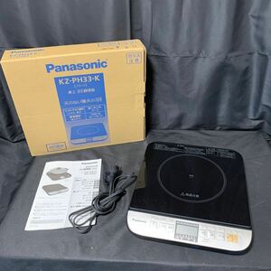 1 times only use Panasonic Panasonic desk IH cookware KZ-PH33-K black electrification has confirmed 2020 year made box instructions attaching IH cooking heater 