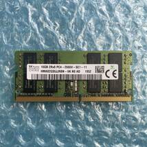 SKhynix 16GB×1枚 計16GB DDR4 PC4-2666V-SE1-11 中古 ノートPC用 メモリ 【NM-322】_画像1