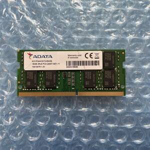 ADATA 16GB×1 sheets total 16GB DDR4 PC4-2400T-SE1-11 used Note PC for memory [NM-351]