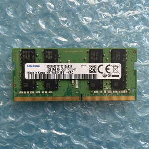 SAMSUNG 16GB×1 sheets total 16GB DDR4 PC4-2400T-SE1-11 used Note PC for memory [NM-356]