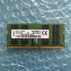 Kingston 16GB×1 sheets total 16GB DDR4 2666 MSI26D4S9D8ME-16 used Note PC for memory [NM-358]