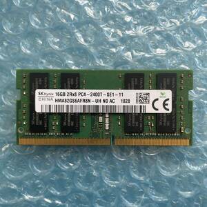 SKhynix 16GB×1 sheets total 16GB DDR4 PC4-2400T-SE1-11 used Note PC for memory [NM-359]
