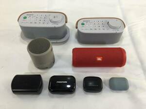 [293] earphone speaker SONY JBL ag etc. 8 pcs set sale junk treatment 
