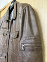  Brunello Cucinelli　ブルネロクチネリ　レザーブルゾン　サイズL 少し訳あり_画像6