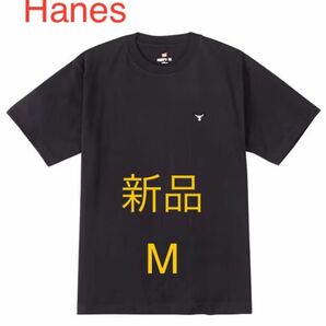 新品 M ヘインズ ビーフィー Tシャツ 白 ヘビーウェイト　半袖 Hanes BEEFY ワッペン　綿100% クルーネック