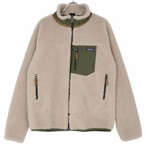 美品 パタゴニア PATAGONIA キッズ・レトロX・ジャケット STY65625 フリース アウター キッズ XXL(16-18) ナチュラル cf05mb-rm11e27479