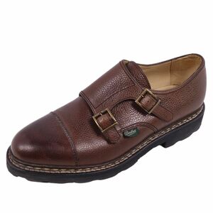 美品 パラブーツ PARABOOT レザーシューズ WILLIAM ウィリアム ダブルモンクストラップ 革靴 メンズ 5.5(24cm相当) 茶色 cf05oe-rm05c14805