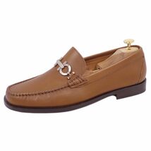 未使用 サルヴァトーレ フェラガモ Salvatore Ferragamo ローファー モカシン ガンチーニ レザー シューズ メンズ 9EE cf05od-rm05f10102_画像1