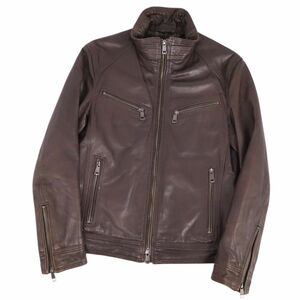 バーバリー ブラックレーベル BURBERRY BLACK LABEL レザージャケットライダース パテッド 羊革 アウター メンズ M cf05ot-rm11r06820