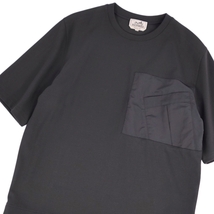 美品 エルメス HERMES Tシャツ カットソー ショートスリーブ 半袖 レイヤード イタリア製 トップス メンズ S グリーン cf05oe-rm05r06829_画像2