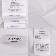 美品 ヴァレンティノ VALENTINO Tシャツ カットソー ショートスリーブ 半袖 ロゴ トップス メンズ S ホワイト cf05ot-rm11r06810_画像5