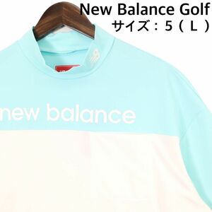 【新品、未使用】ニューバランスゴルフ　Tシャツ　メンズ　サイズ：５（Ｌ）　ライトブルー　夏