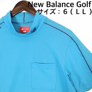 【新品、未使用】ニューバランスゴルフ　Tシャツ　メンズ　サイズ：６（ＬＬ）　ブルー　夏