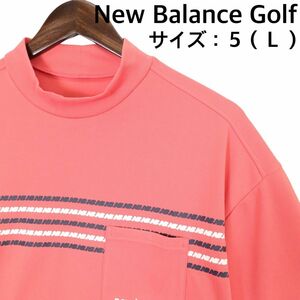 【新品、未使用】ニューバランスゴルフ　Tシャツ　メンズ　サイズ：５（Ｌ）　ピンク　夏