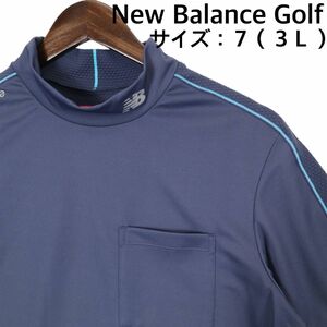 【新品、未使用】ニューバランスゴルフ　Tシャツ　メンズ　サイズ：７（３Ｌ）　ネイビー　夏