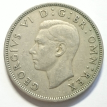 【イギリス】2シリング硬貨 1949年 約28.5mm_画像2