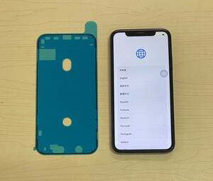 中古純正品 iPhone 11 フロントパネル 　タッチ スライド 操作出来ました、カラー黒、防水シール付き 、ジャンク