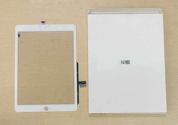 新品 iPad7、iPad8 フロント タッチ パネル ガラス割れ・タッチ不良 修理・交換用 カラー白