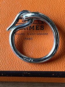 美品　HERMES (エルメス) スカーフリング　シルバー　ジャンボ