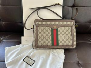 極美品 GUCCI グッチ GGスプリーム ショルダーバッグ ミディアム PVCレザー 523354 付属品付き