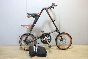 BROOKS custom!!#STRIDA -stroke rider EVO3 18 -inch folding mini bicycle 1X1S 2018 year rom and rear (before and after) super-beauty goods 